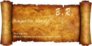 Bayerle René névjegykártya
